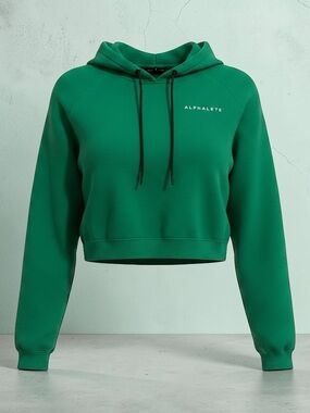 Alphalete Emerald Green Cropped Hoodie